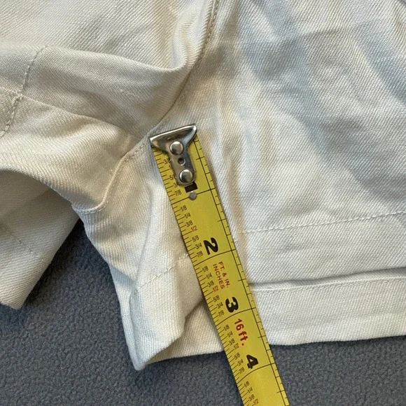 NWT Maeve Colette Shorts Womens 25 Ivory High Rise Patch Pockets